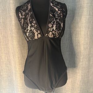 Cupshe Black Lace Halter Swimsuit